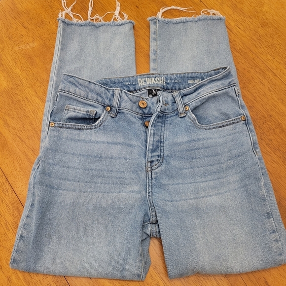 Rewash Denim - Rewash High Rise Straight Leg Jeans•Size 25/1•Light Wash